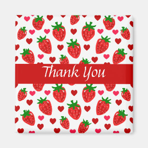 Strawberry Thank You Magnets