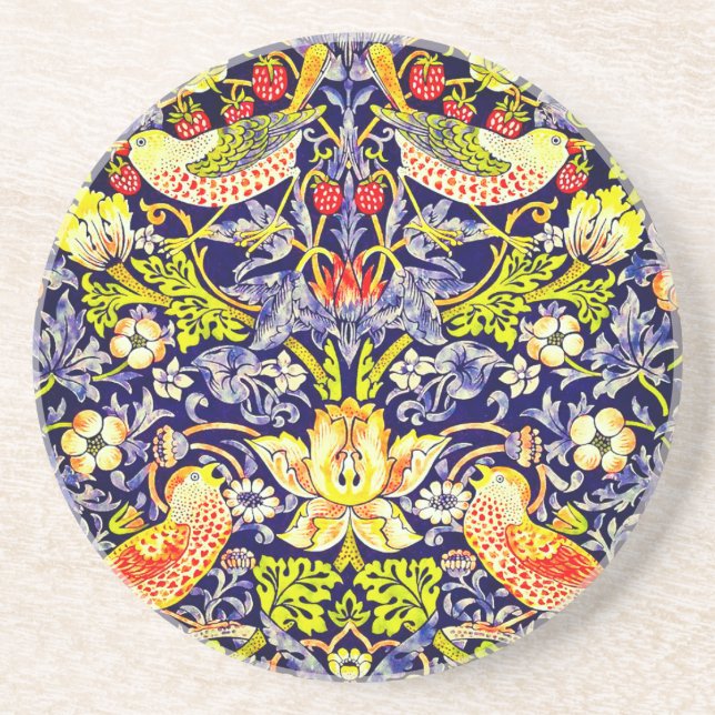 Strawberry Thief Birds William Morris Coaster (Front)