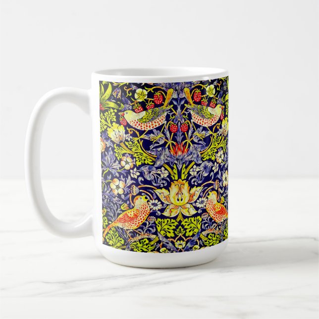 Strawberry Thief Birds William Morris Coffee Mug (Left)