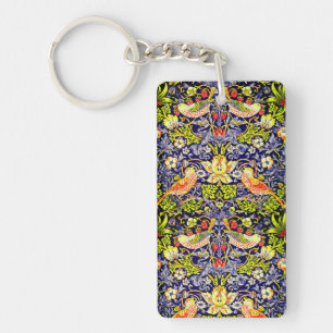 Strawberry Thief Birds William Morris Keychain