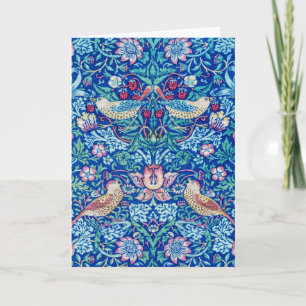 Strawberry Thief Blue, carte William Morris