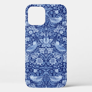 Strawberry Thief Blue Monotone, William Morris iPhone 12 Case