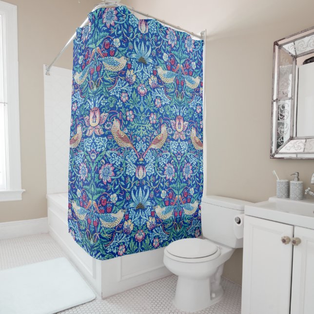 Strawberry Thief Blue, William Morris (In Situ)