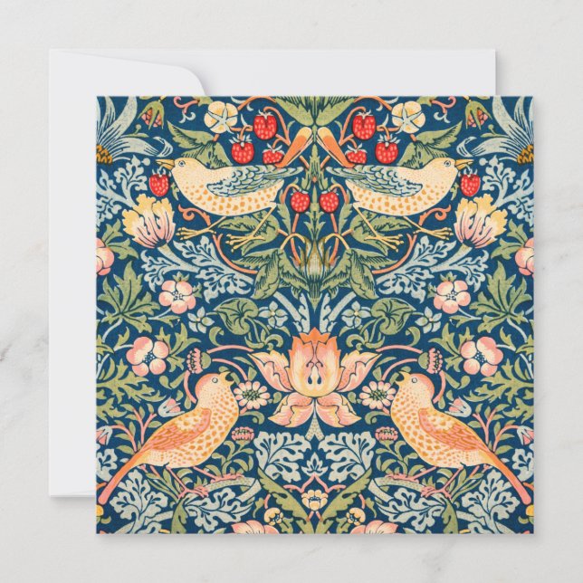 Strawberry Thief (by William Morris) Card (Front)