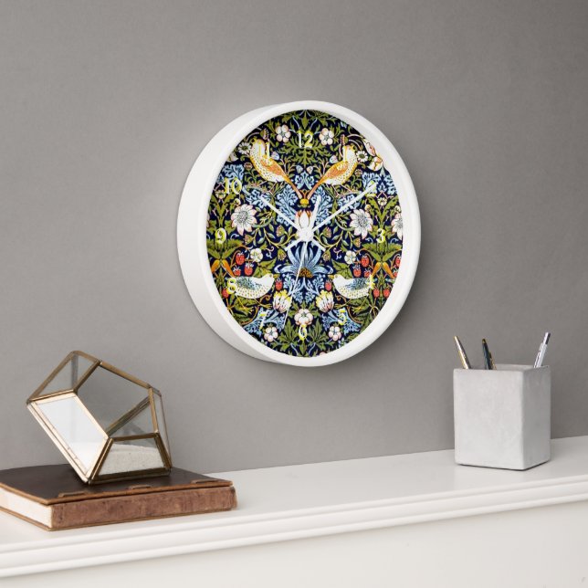 Strawberry  Thief by William Morris Clock (Office)