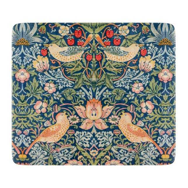 Strawberry Thief (by William Morris) Cutting Board (Front)