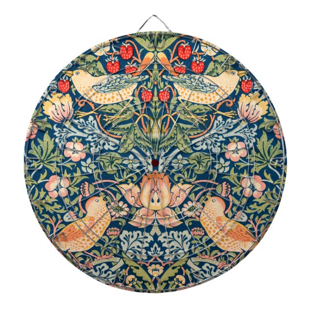 Strawberry Thief (by William Morris) Dartboard (Front)