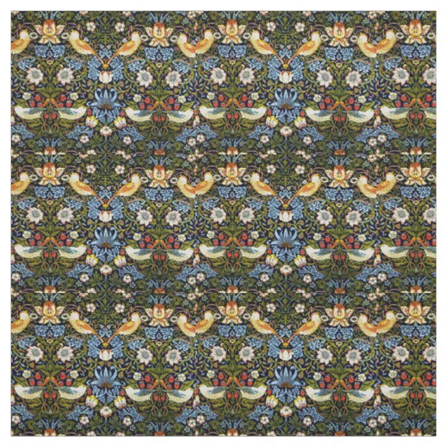 Strawberry Thief by William Morris Fabric (Swatch)