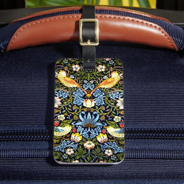 Strawberry Thief by  William Morris Luggage Tag (Front Insitu 2)