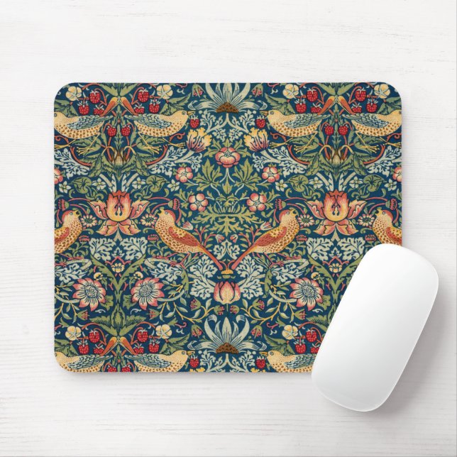 Strawberry Thief by William Morris Mouse Pad (With Mouse)