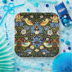 Strawberry Thief by William Morris Paper Plate