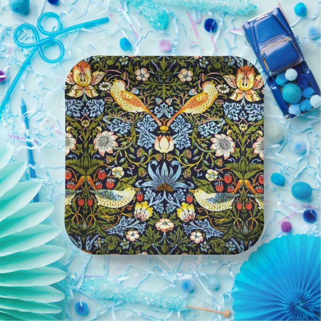 Strawberry Thief by William Morris Paper Plate (Party)