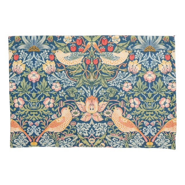 Strawberry Thief (by William Morris) Pillowcase (Front-Left)