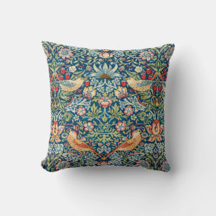 Strawberry Thief by William Morris   Throw Pillow