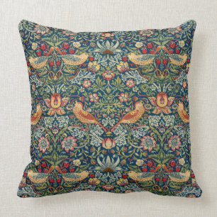 Strawberry Thief by William Morris Throw Pillow