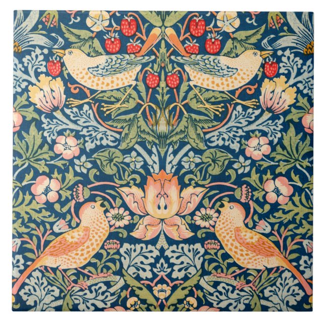 Strawberry Thief (by William Morris) Tile (Front)