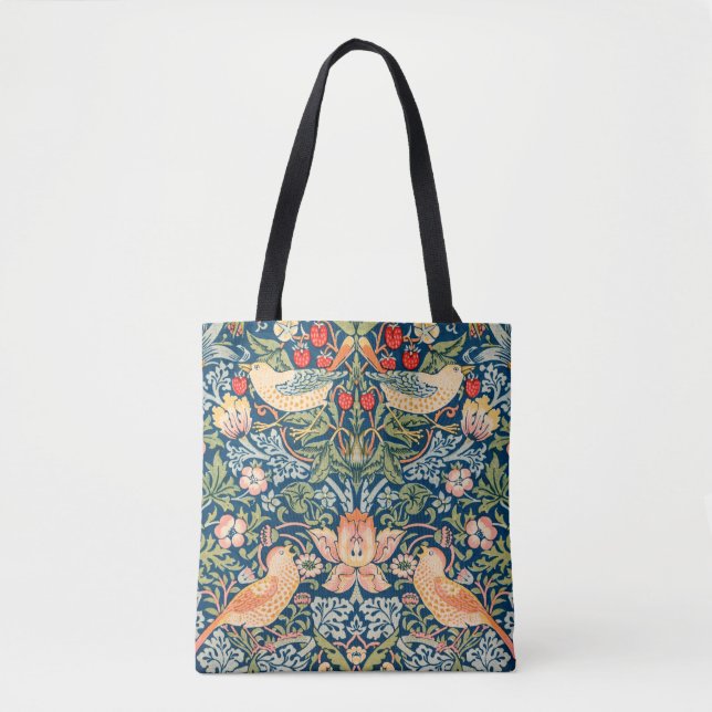 Strawberry Thief (by William Morris) Tote Bag (Front)