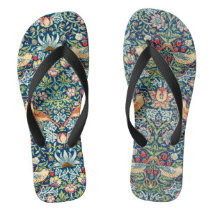 Strawberry thief - Design of William Morris Flip Flops