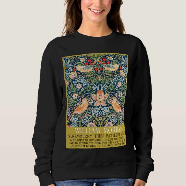 Strawberry thief - Design of William Morris  Sweatshirt (Front)