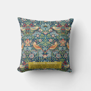 Strawberry thief - Design of William Morris Throw Pillow