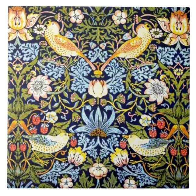 Strawberry Thief, famous pattern, Tile (Front)