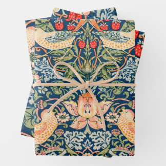 Strawberry Thief Gift Wrap Flat Sheet Set of 3