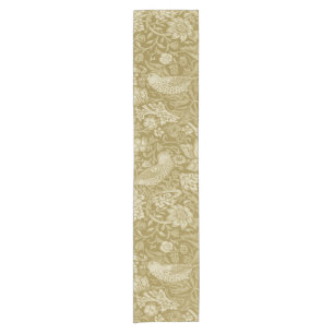 Strawberry Thief Gold, William Morris Short Table Runner