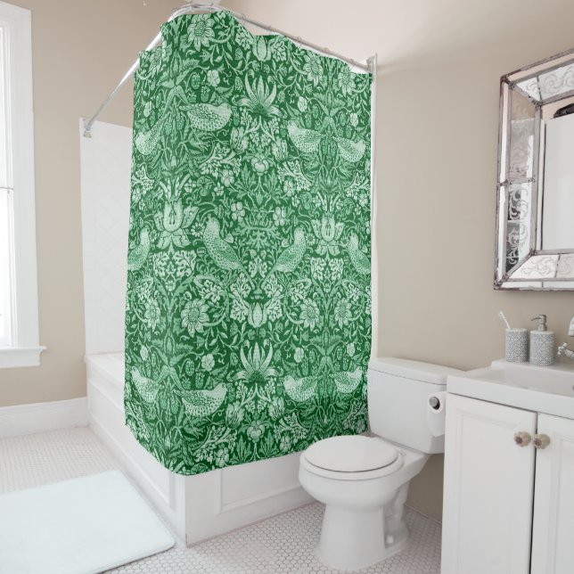 Strawberry Thief Green, William Morris (In Situ)