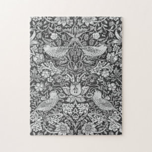 Strawberry Thief Grey, William Morris Jigsaw Puzzle