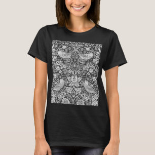 Strawberry Thief Grey, William Morris T-Shirt