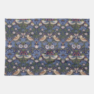 Strawberry Thief in Blue Kitchen Towel