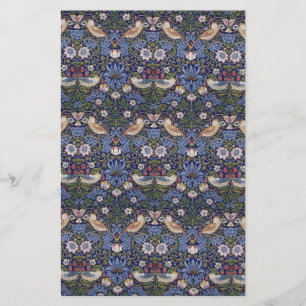 Strawberry Thief in Blue Stationery