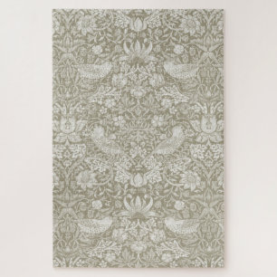 Strawberry Thief Ivory, William Morris Jigsaw Puzzle