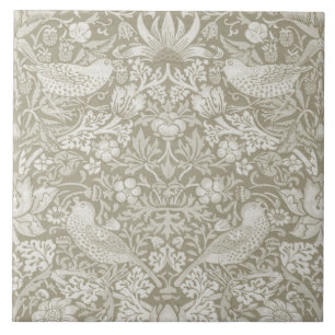 Strawberry Thief Ivory, William Morris Tile