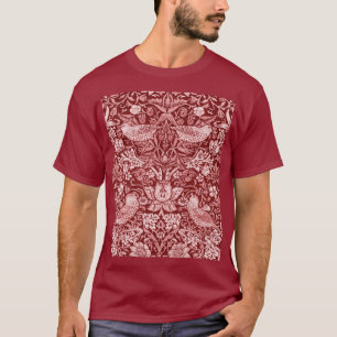Strawberry Thief Maroon, William Morris T-Shirt