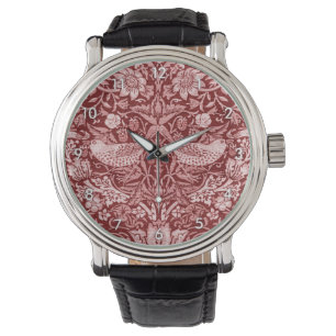 Strawberry Thief Maroon, William Morris Watch