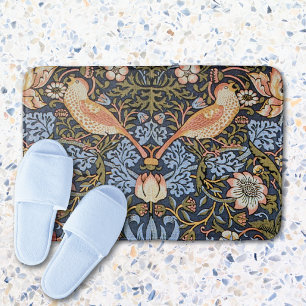 Strawberry Thief Pattern William Morris Bath Mat