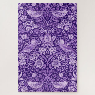 Strawberry Thief Purple, William Morris Jigsaw Puzzle