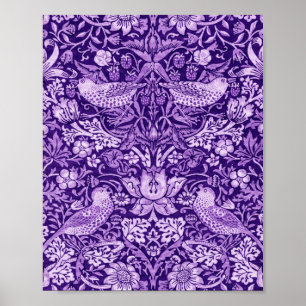 Strawberry Thief Purple, William Morris Poster
