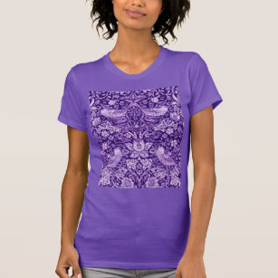 Strawberry Thief Purple, William Morris T-Shirt