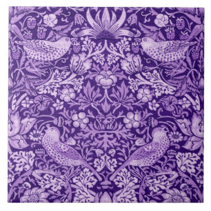Strawberry Thief Purple, William Morris Tile