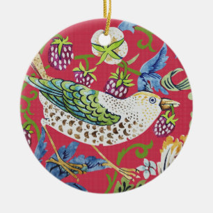 Strawberry Thief William Morris Ceramic Ornament