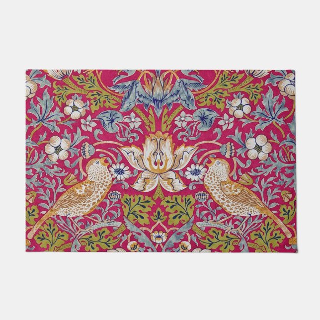 Strawberry Thief, William Morris Doormat (Front)