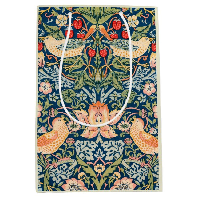 Strawberry Thief William Morris Gift Bag  (Front)
