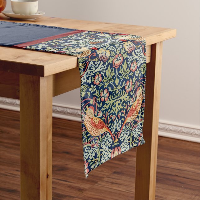 Strawberry Thief William Morris Medium Table Runner (In Situ)