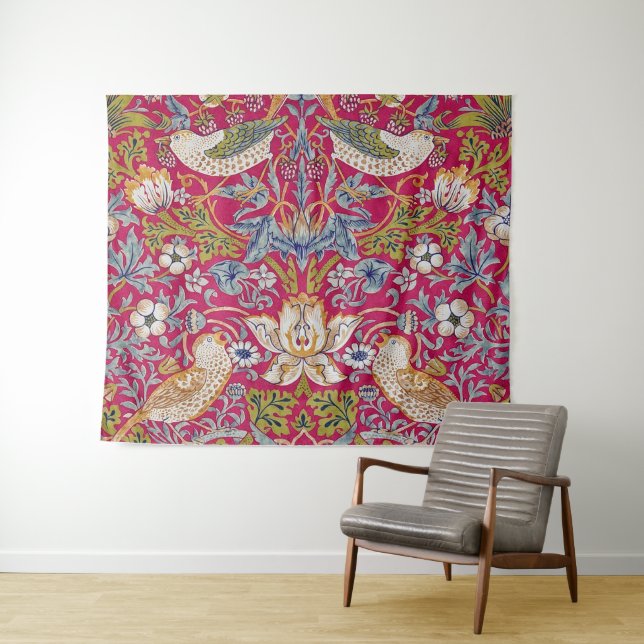 Strawberry Thief, William Morris Tapestry (In Situ (Horizontal))