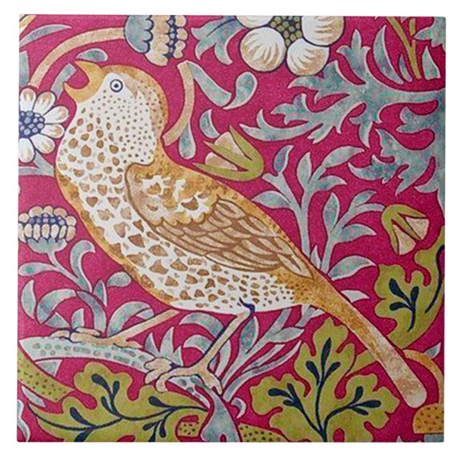 Strawberry Thief, William Morris Tile (Front)