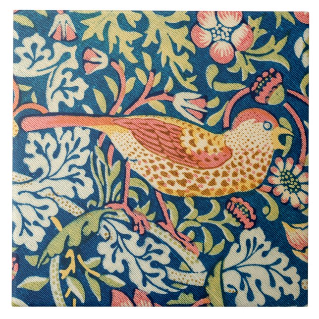 Strawberry Thief, William Morris Tile (Front)