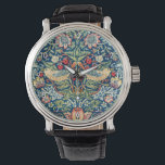 Strawberry Thief, William Morris Watch<br><div class="desc">William Morris (24 March 1834 – 3 October 1896) was a British textile designer, poet, novelist, translator, and socialist activist associated with the British Arts and Crafts Movement. He was a major contributor to the revival of traditional British textile arts and methods of production. His literary contributions helped to establish...</div>