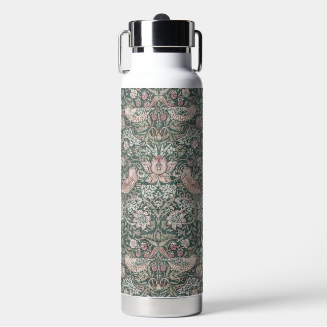 Strawberry Thief, William Morris Water Bottle (Front)